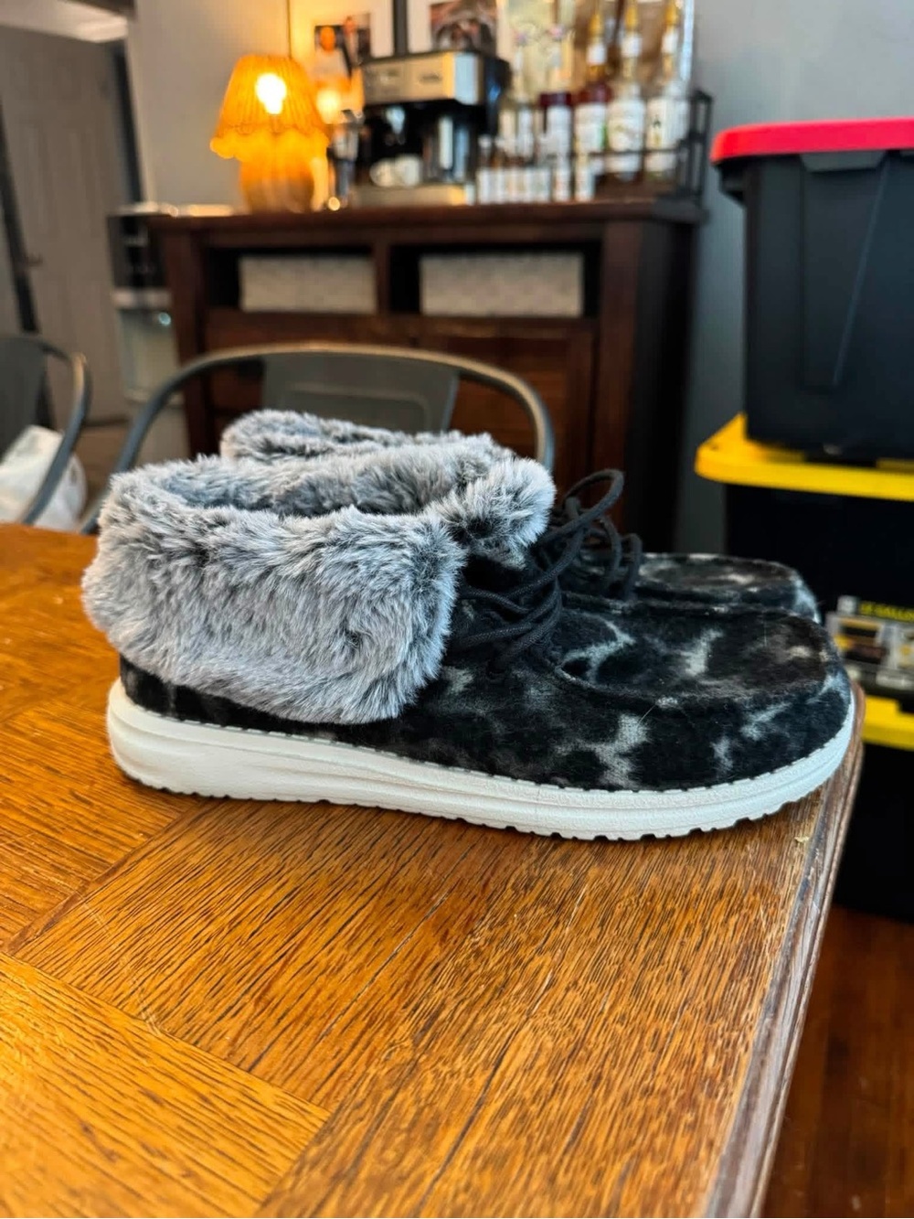 Women’s Hey Dude Britt Abstract leopard print ankle boots - size 6